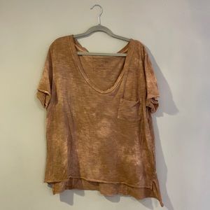 Free People Brown Tie Dye oversized tee
